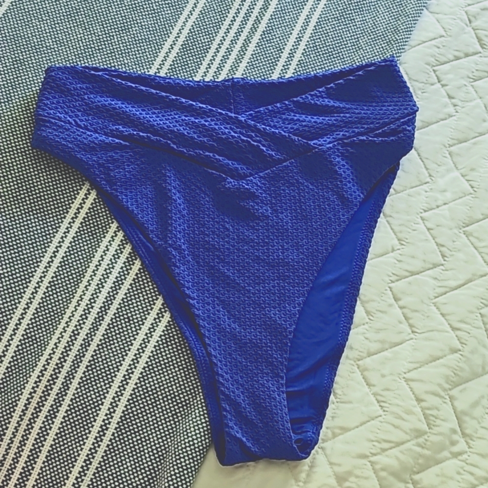 Aerie high cut cheeky bikini bottom purple